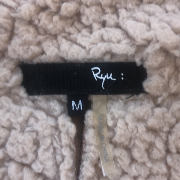 Unique Medium faux suede Sherpa lined vest Western - Picture 2 of 5